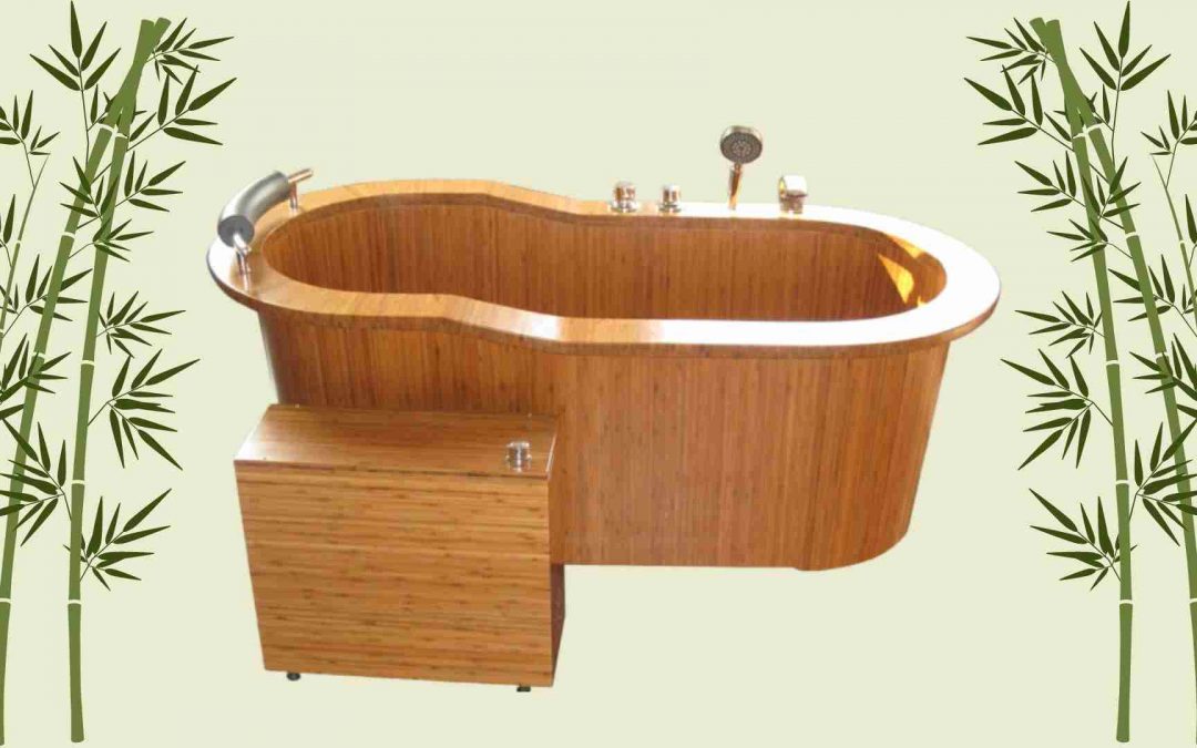 Solid Bamboo Bathtub