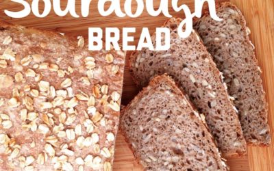 Seeded German sourdough bread