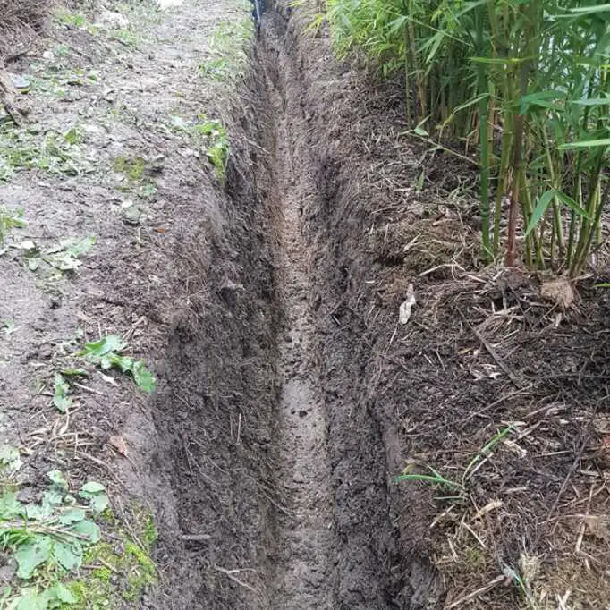 Bamboo barrier trench