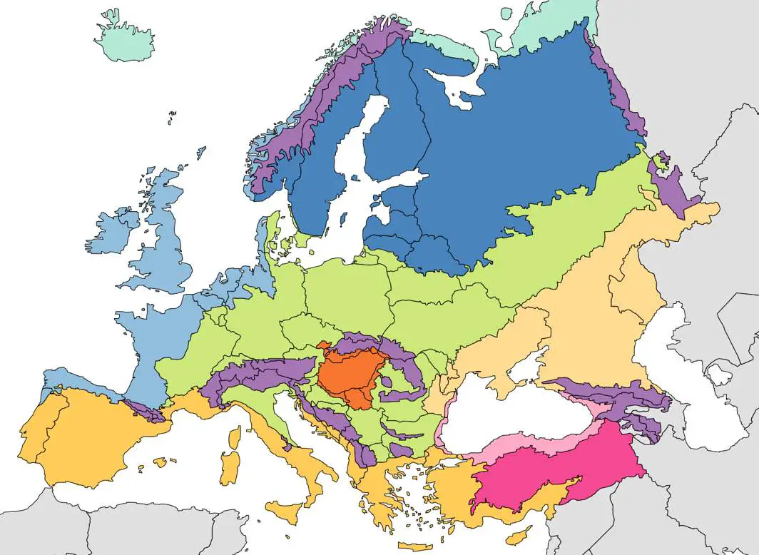 Bamboo farming in Europe climate map