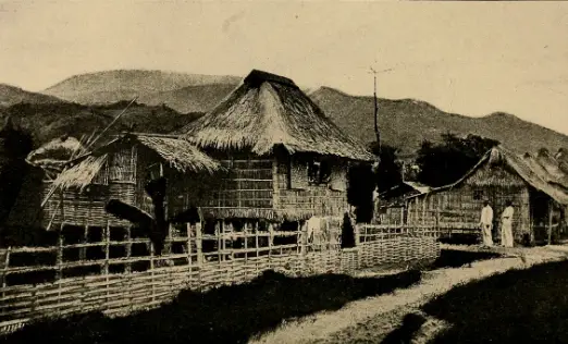Bamboo huts in the Philippines
