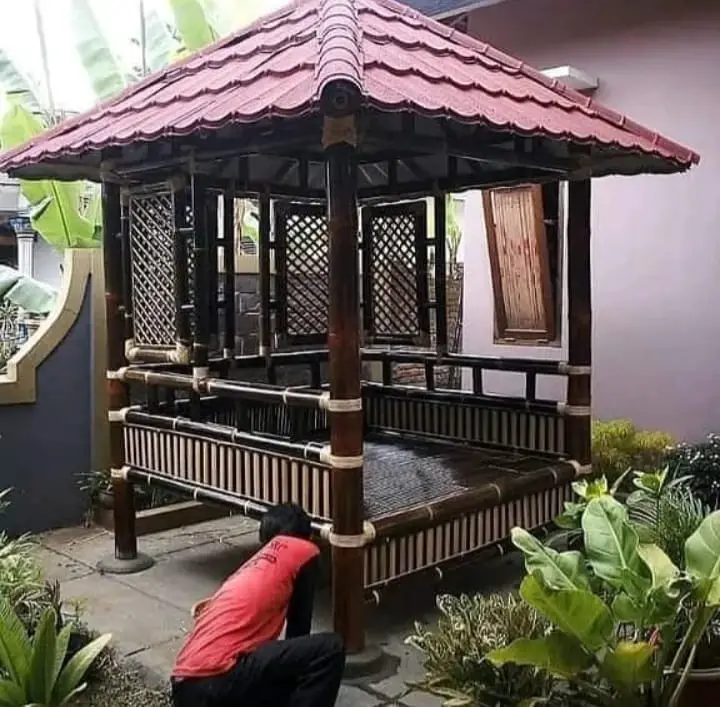 Java Black bamboo gazebo